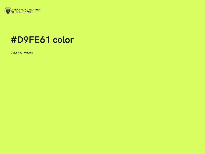 #D9FE61 color image
