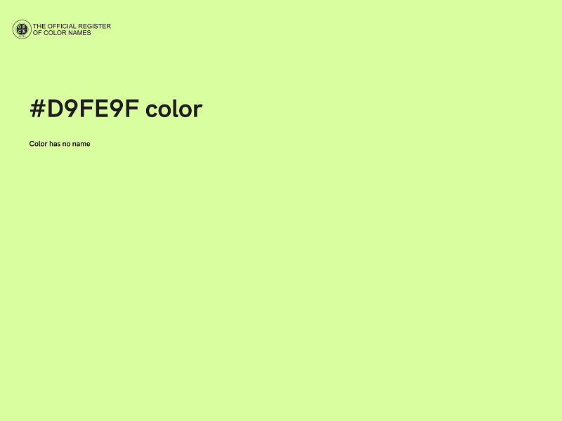 #D9FE9F color image