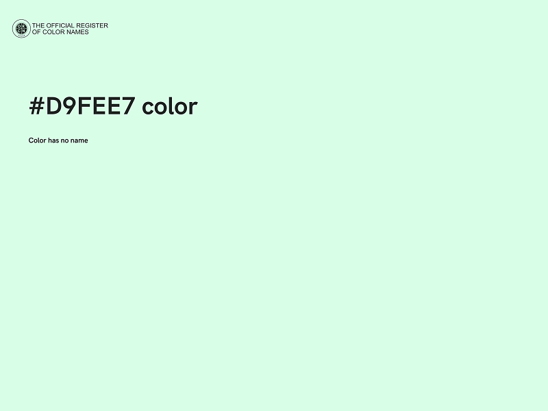 #D9FEE7 color image