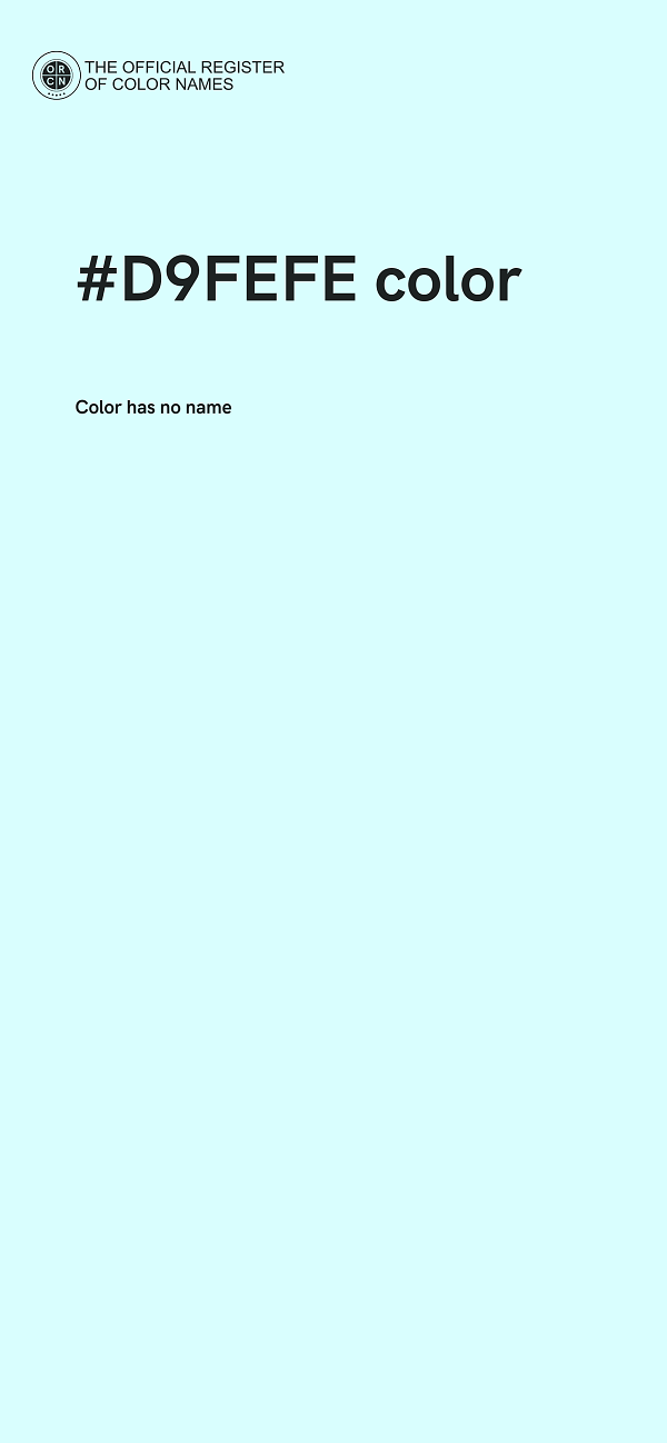 #D9FEFE color image