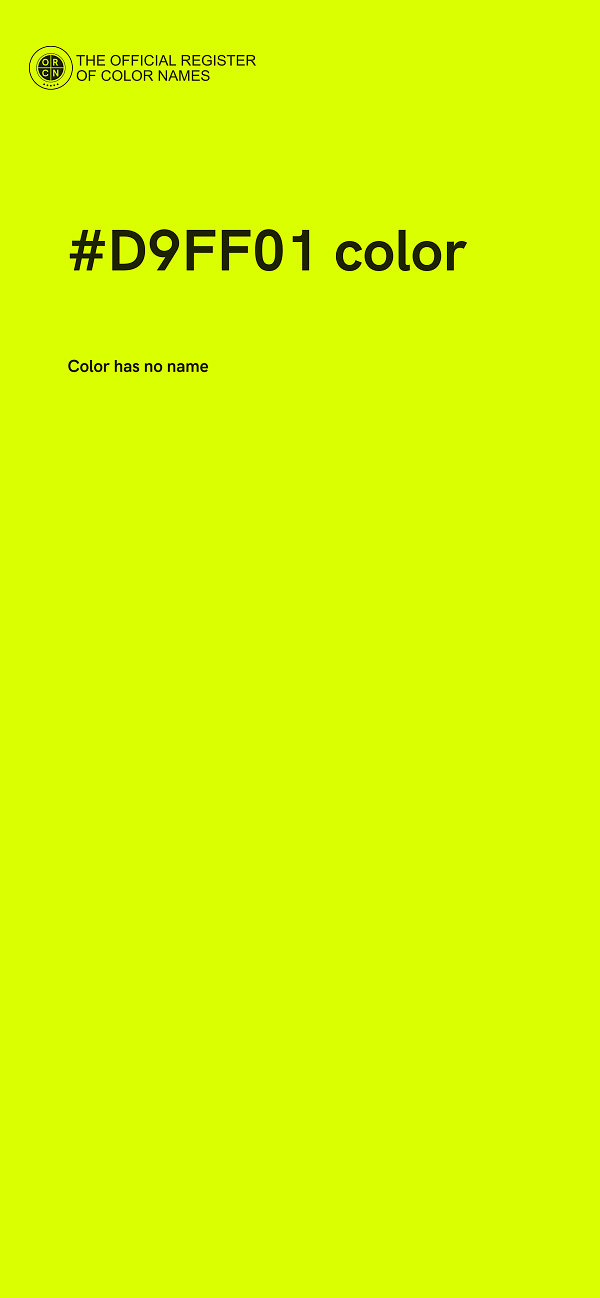 #D9FF01 color image