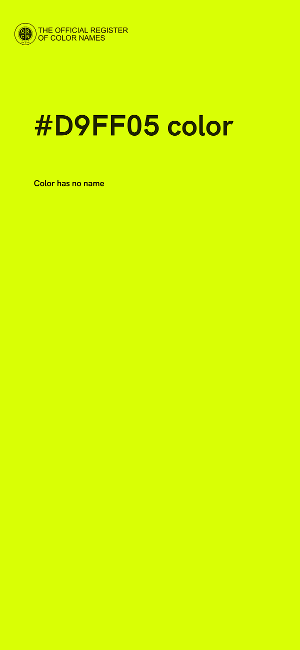 #D9FF05 color image