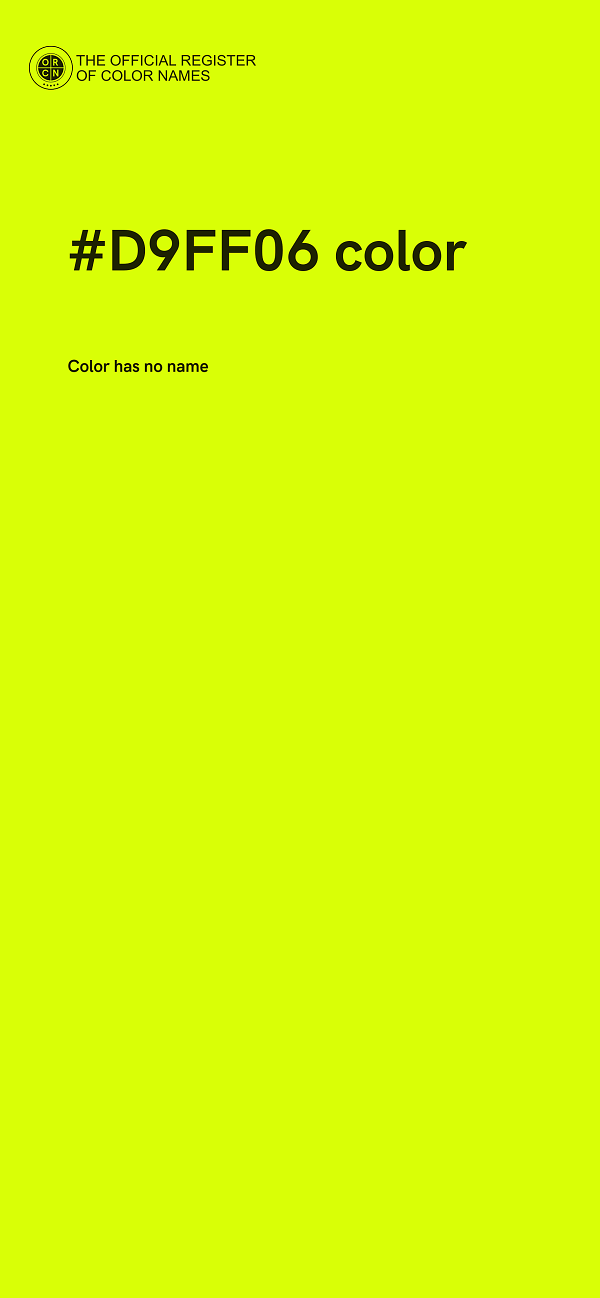 #D9FF06 color image