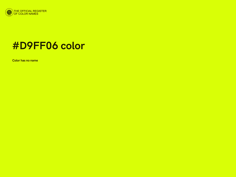 #D9FF06 color image