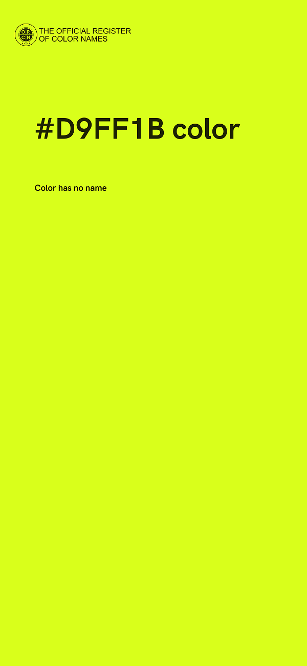 #D9FF1B color image