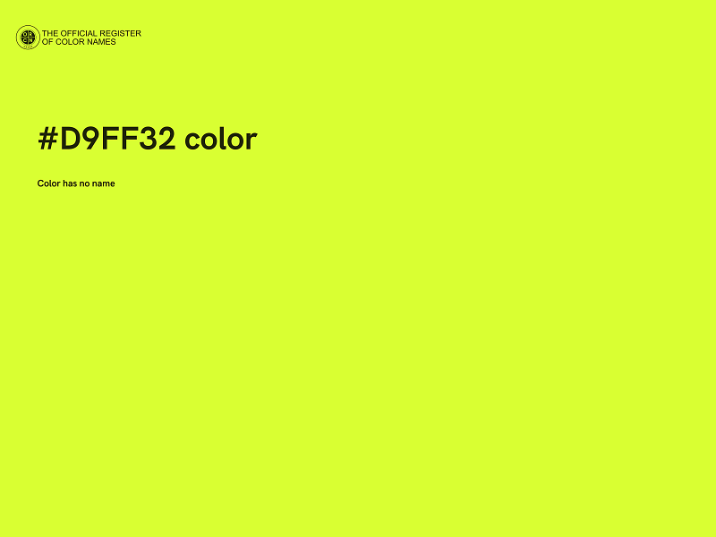 #D9FF32 color image
