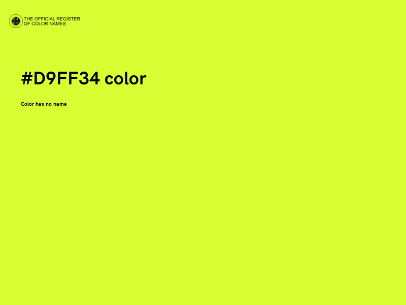 #D9FF34 color image