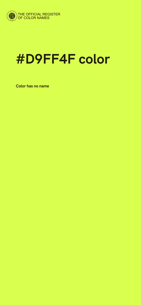 #D9FF4F color image