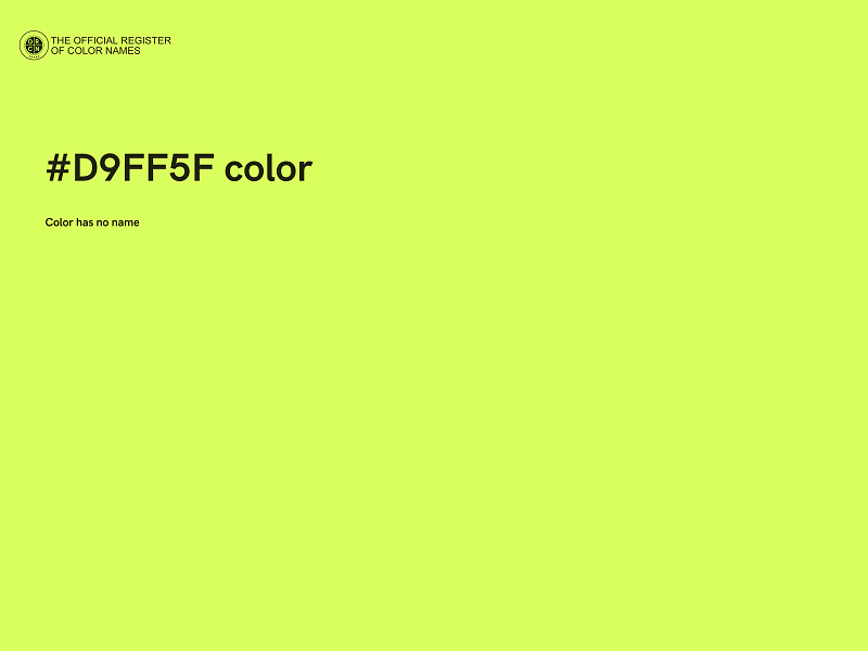 #D9FF5F color image
