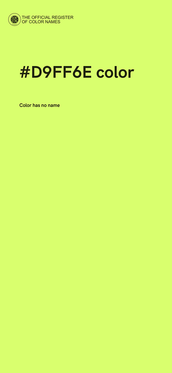 #D9FF6E color image