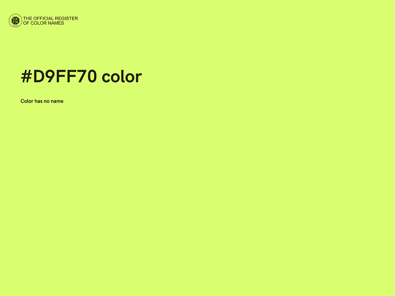 #D9FF70 color image