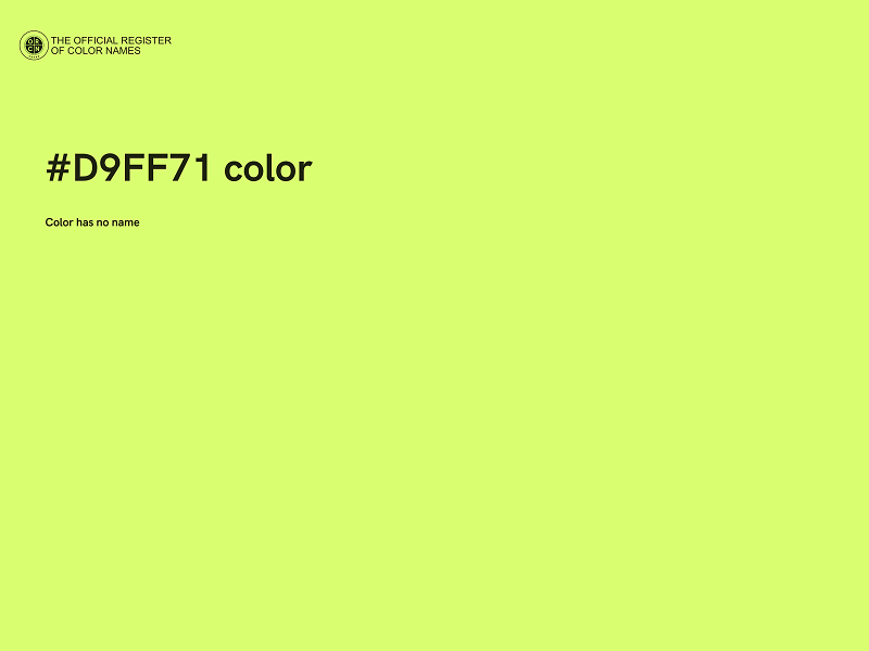 #D9FF71 color image