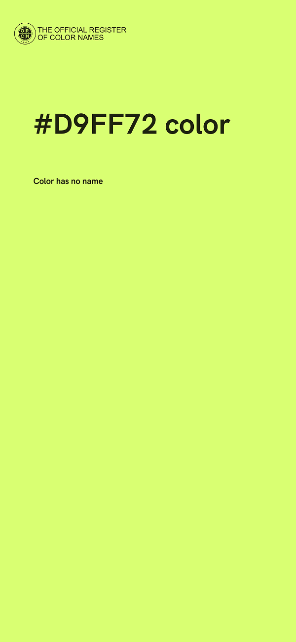 #D9FF72 color image