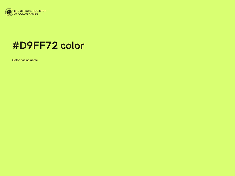 #D9FF72 color image