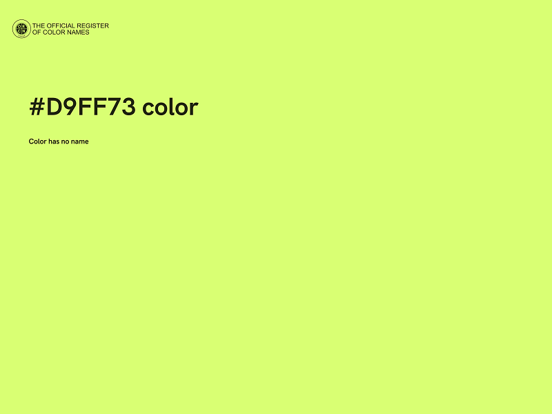 #D9FF73 color image