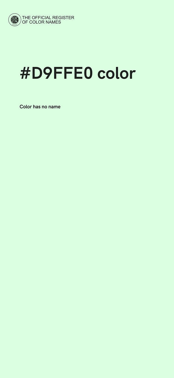 #D9FFE0 color image