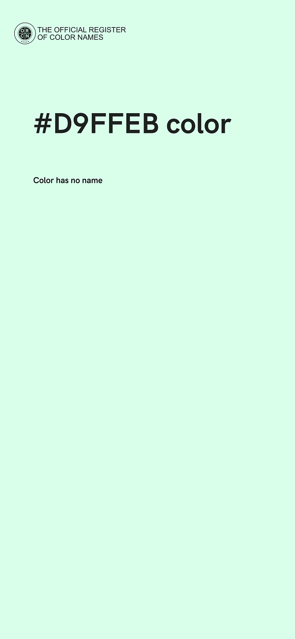 #D9FFEB color image