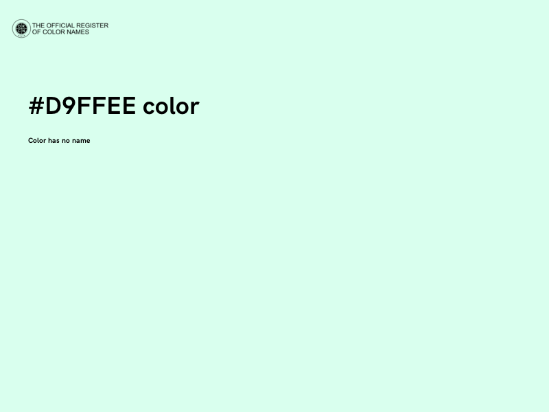 #D9FFEE color image