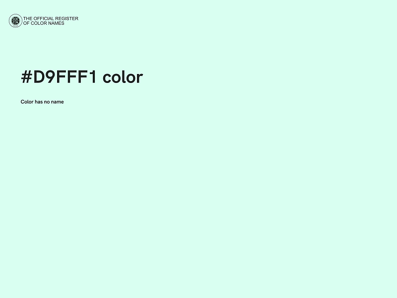 #D9FFF1 color image