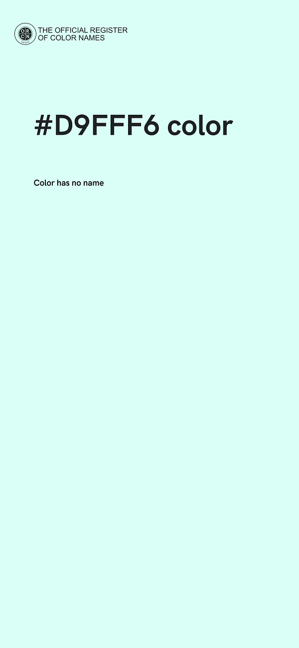 #D9FFF6 color image