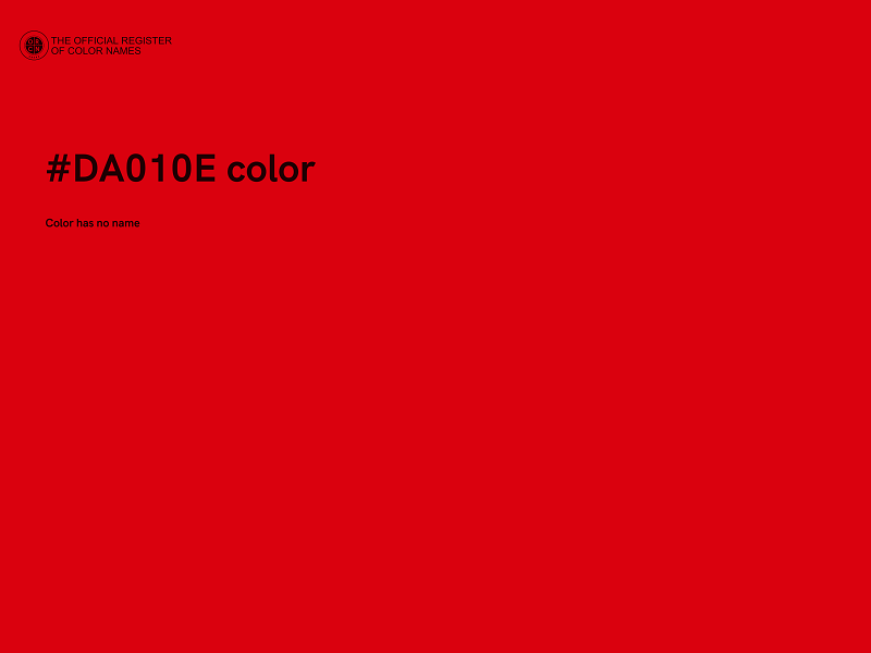 #DA010E color image