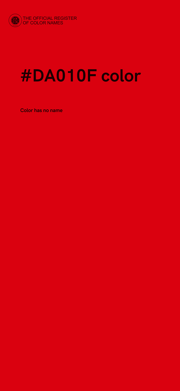 #DA010F color image