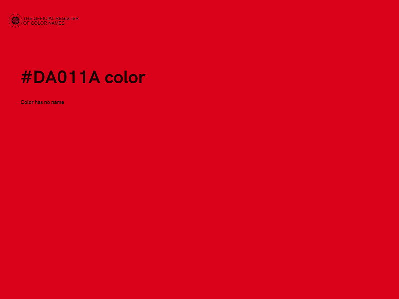 #DA011A color image