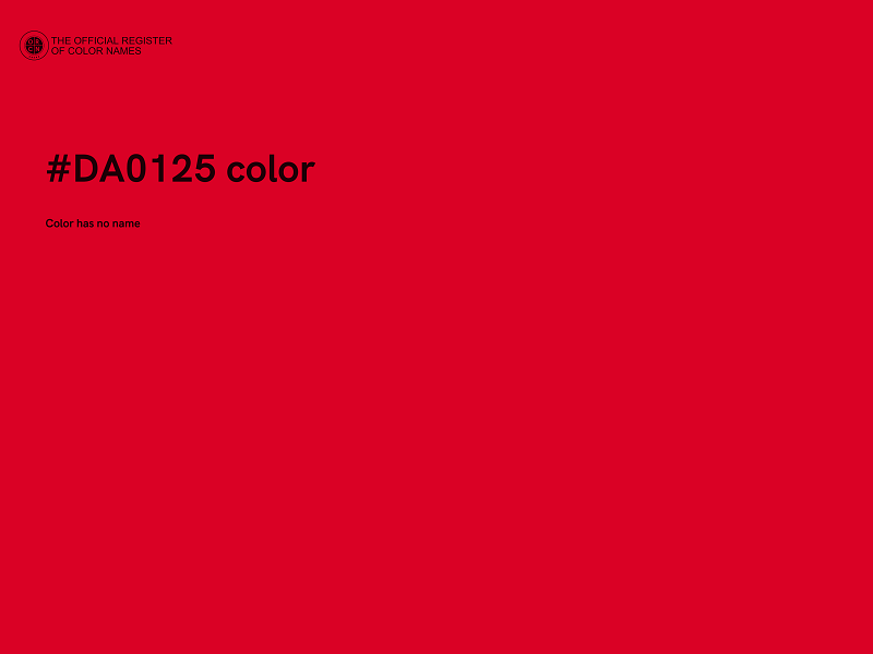 #DA0125 color image
