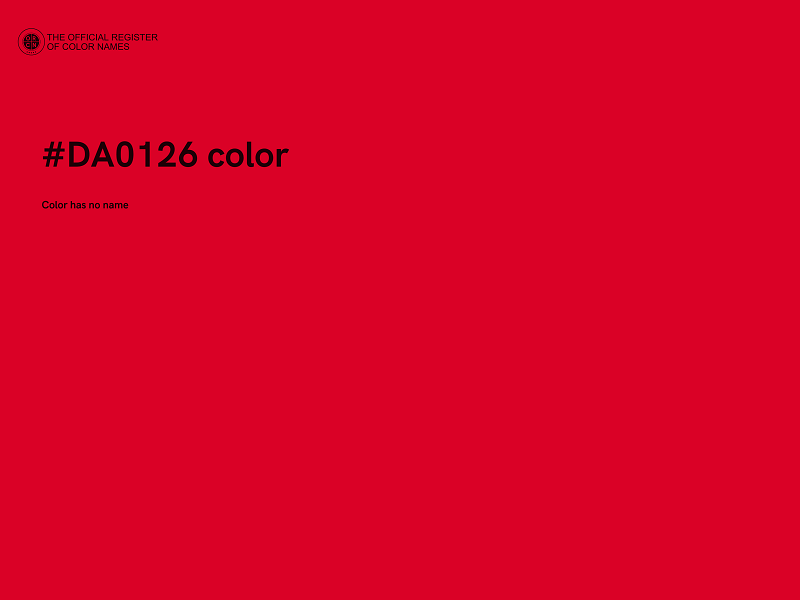 #DA0126 color image
