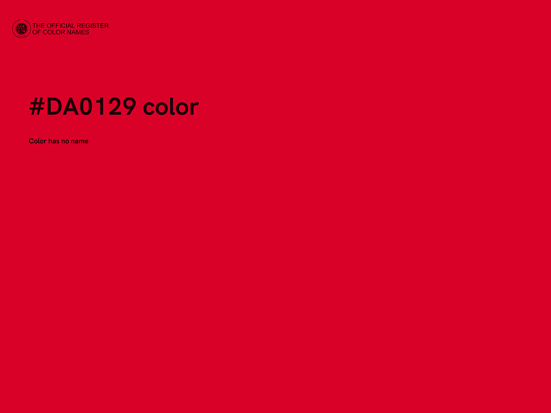 #DA0129 color image