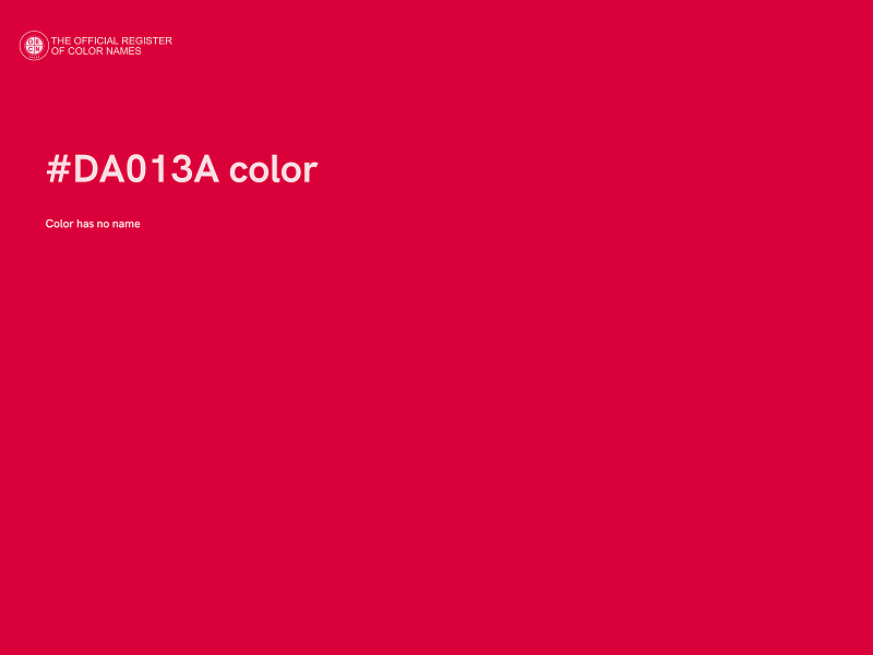 #DA013A color image