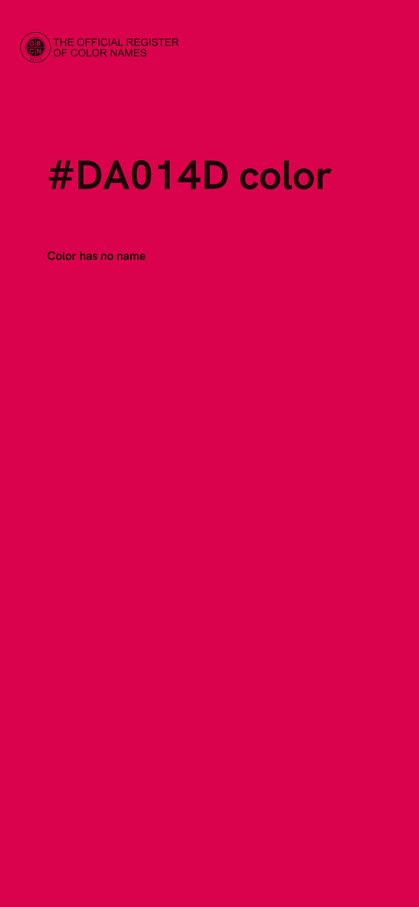 #DA014D color image