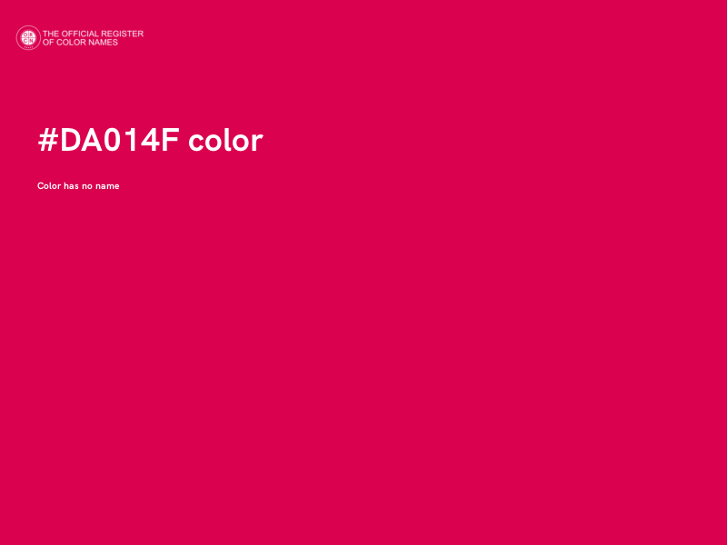 #DA014F color image