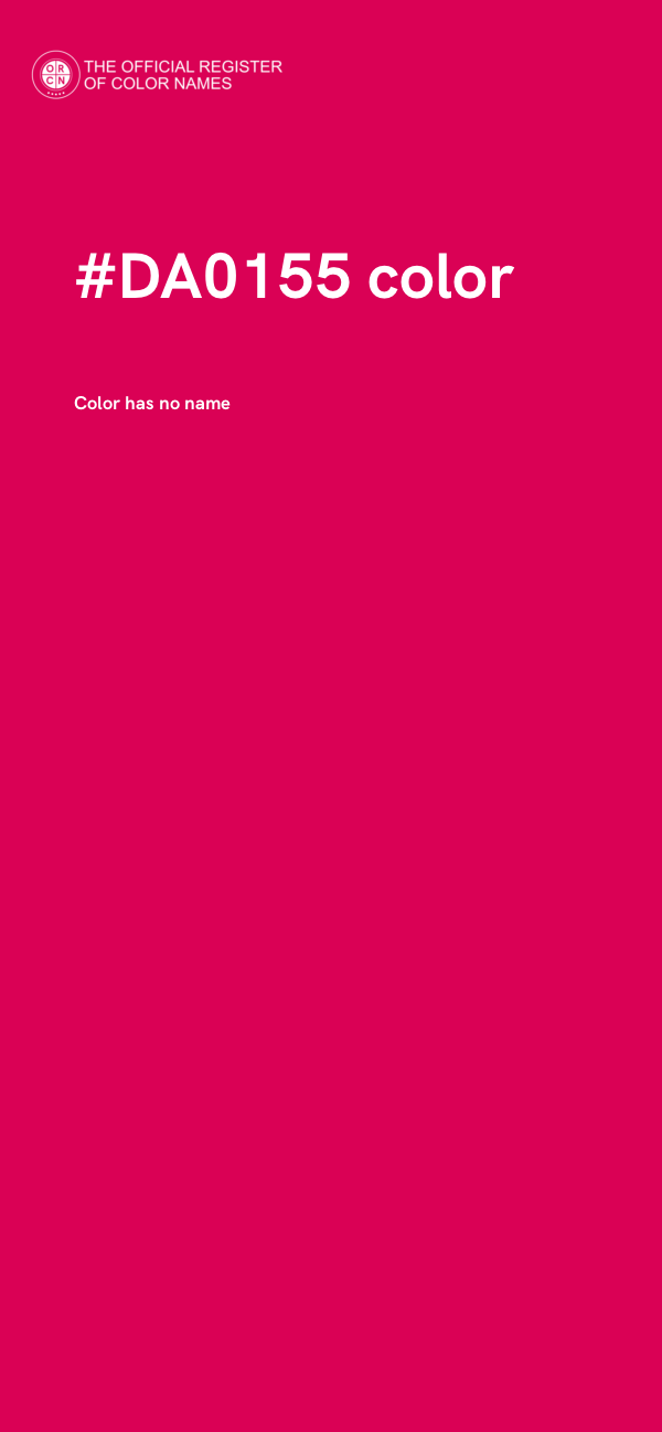 #DA0155 color image