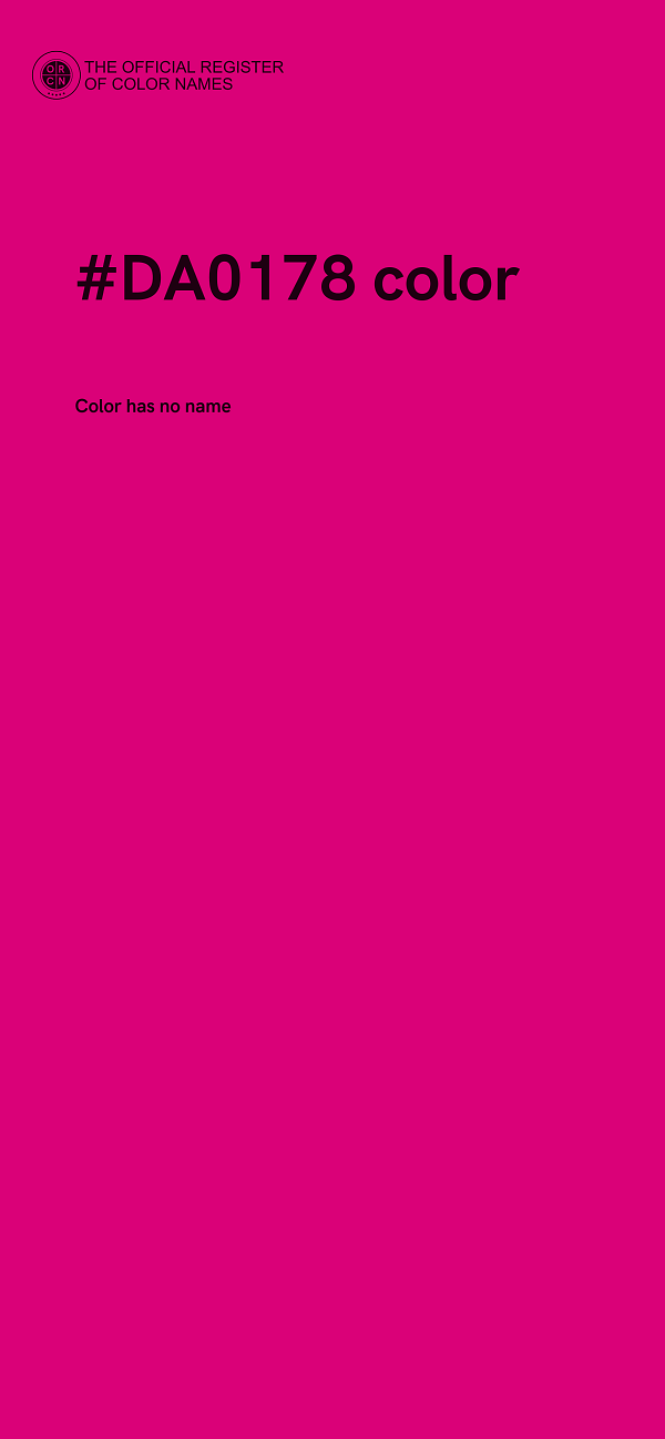 #DA0178 color image