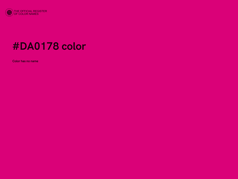 #DA0178 color image