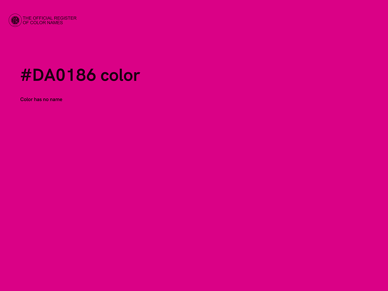 #DA0186 color image