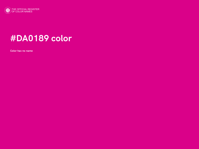 #DA0189 color image