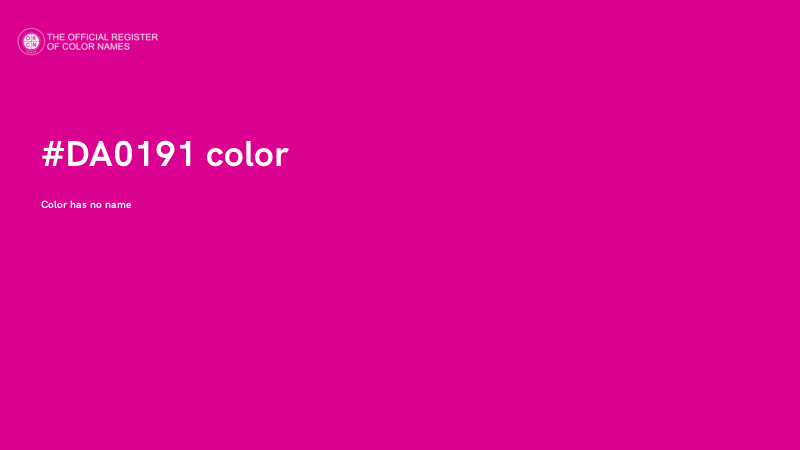 #DA0191 color image