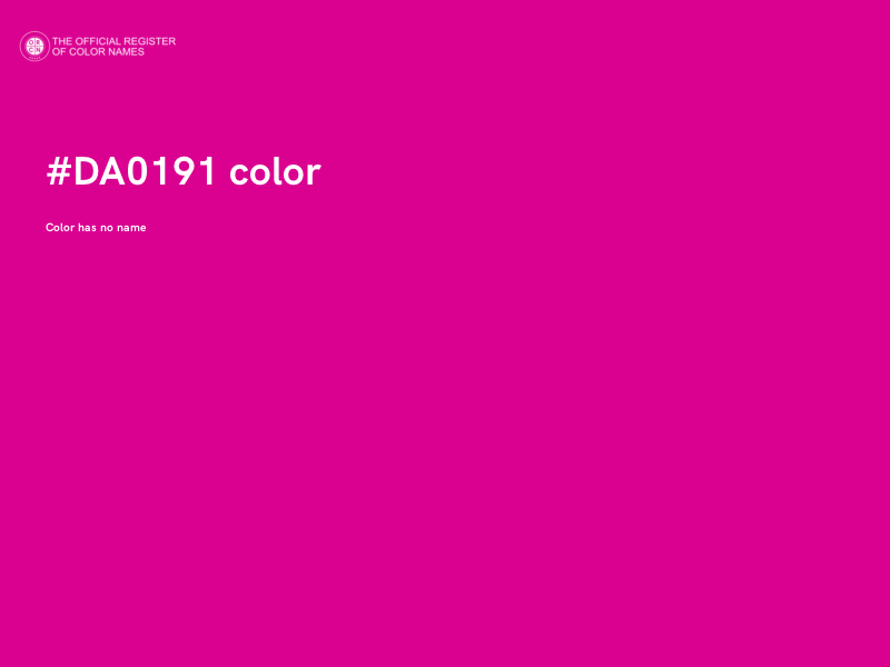 #DA0191 color image