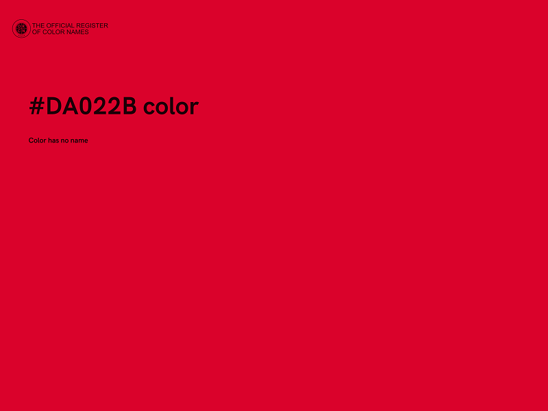 #DA022B color image