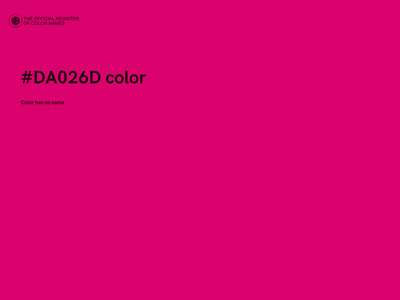 #DA026D color image