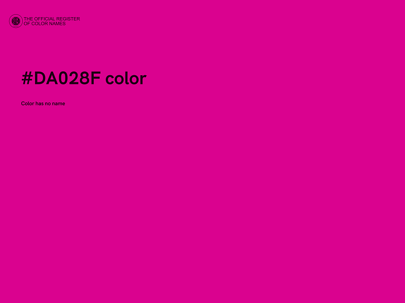 #DA028F color image