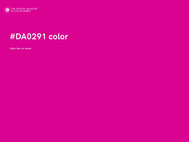 #DA0291 color image