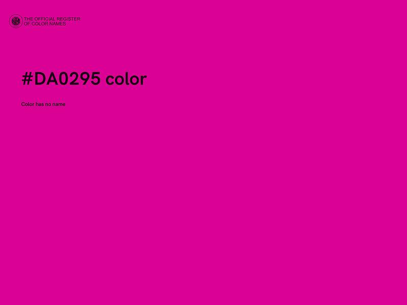 #DA0295 color image