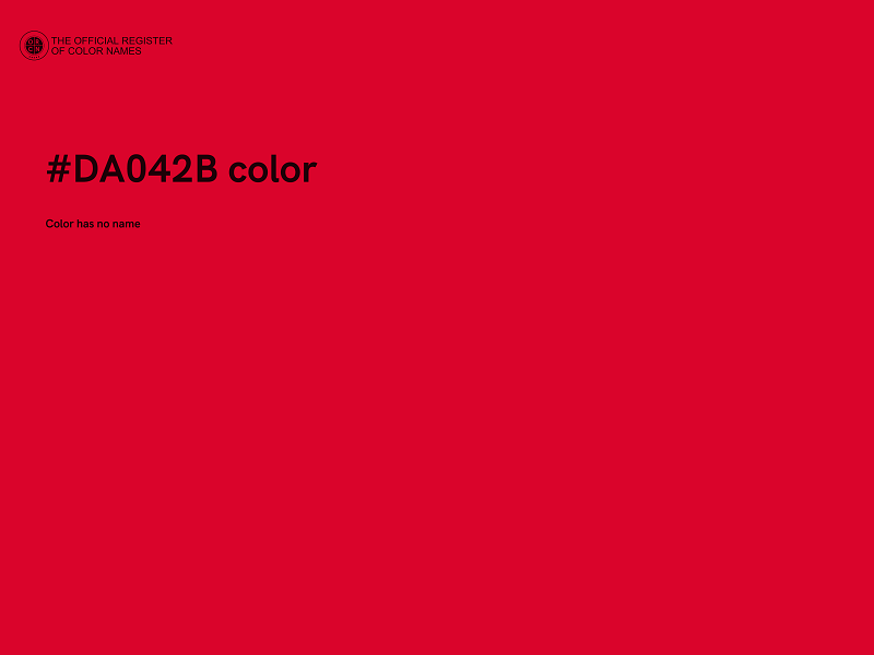 #DA042B color image