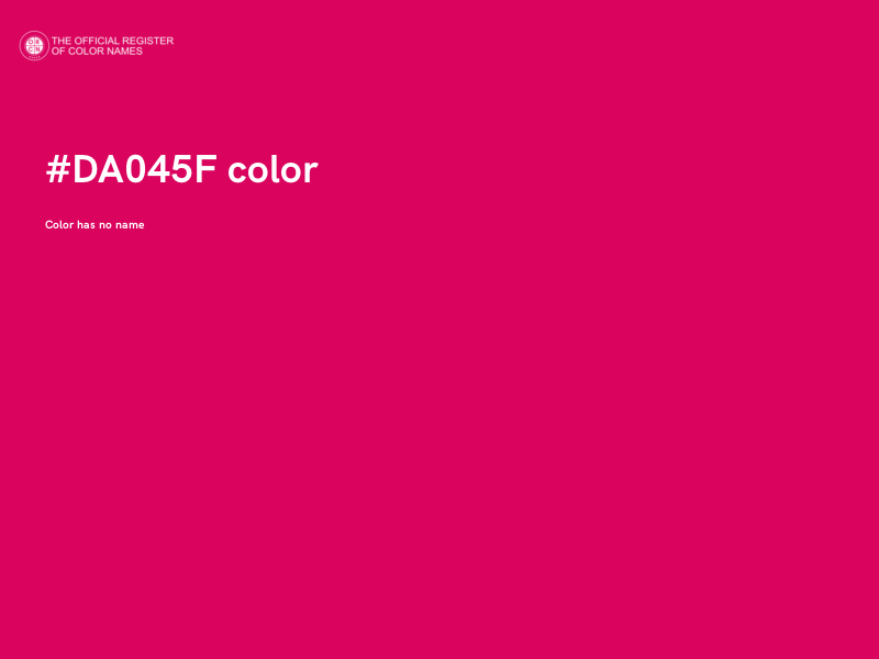 #DA045F color image