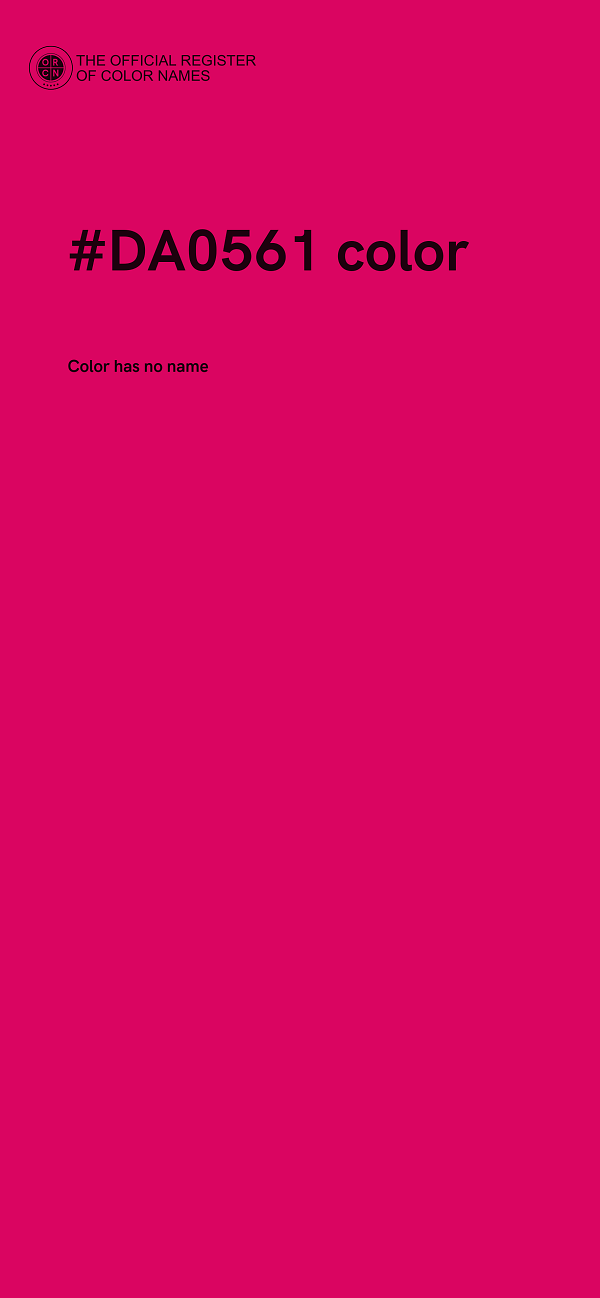 #DA0561 color image