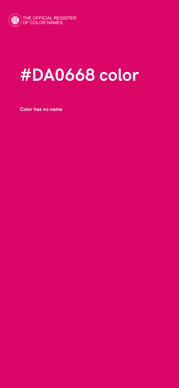 #DA0668 color image