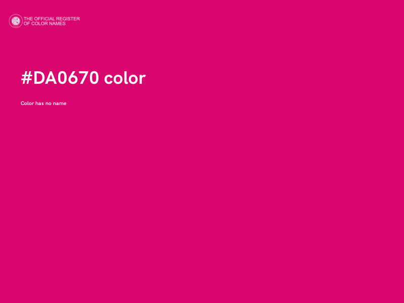 #DA0670 color image